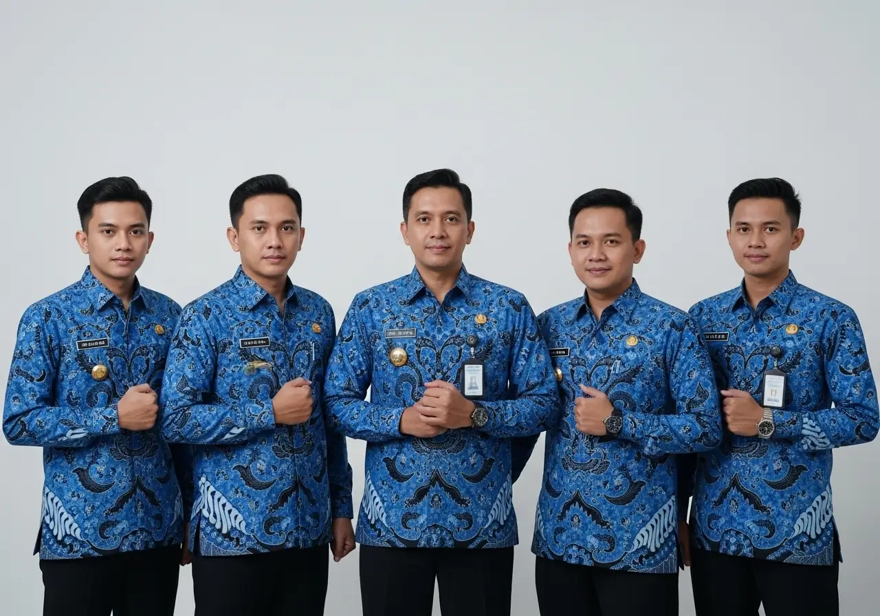 Seragam Batik Warna Biru