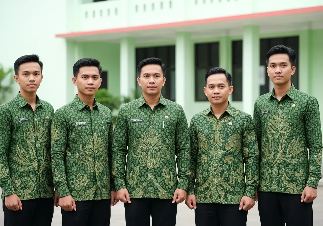 Seragam Batik Warna Hijau