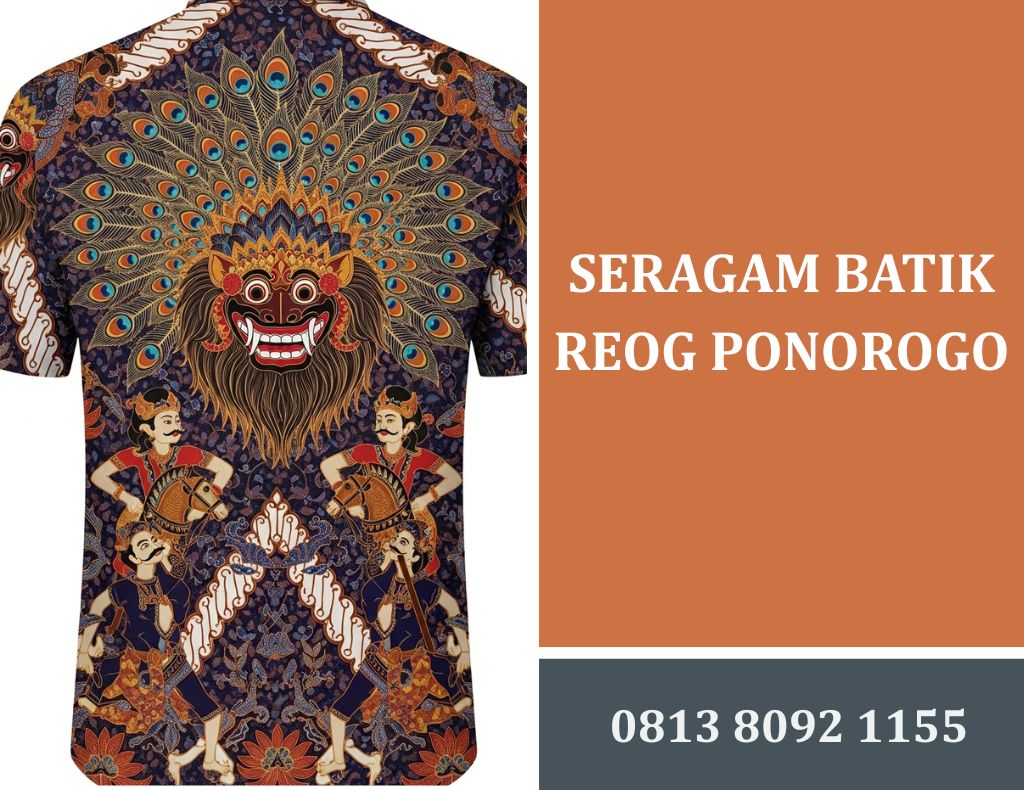 Seragam Batik Reog Ponorogo dengan Motif Menarik