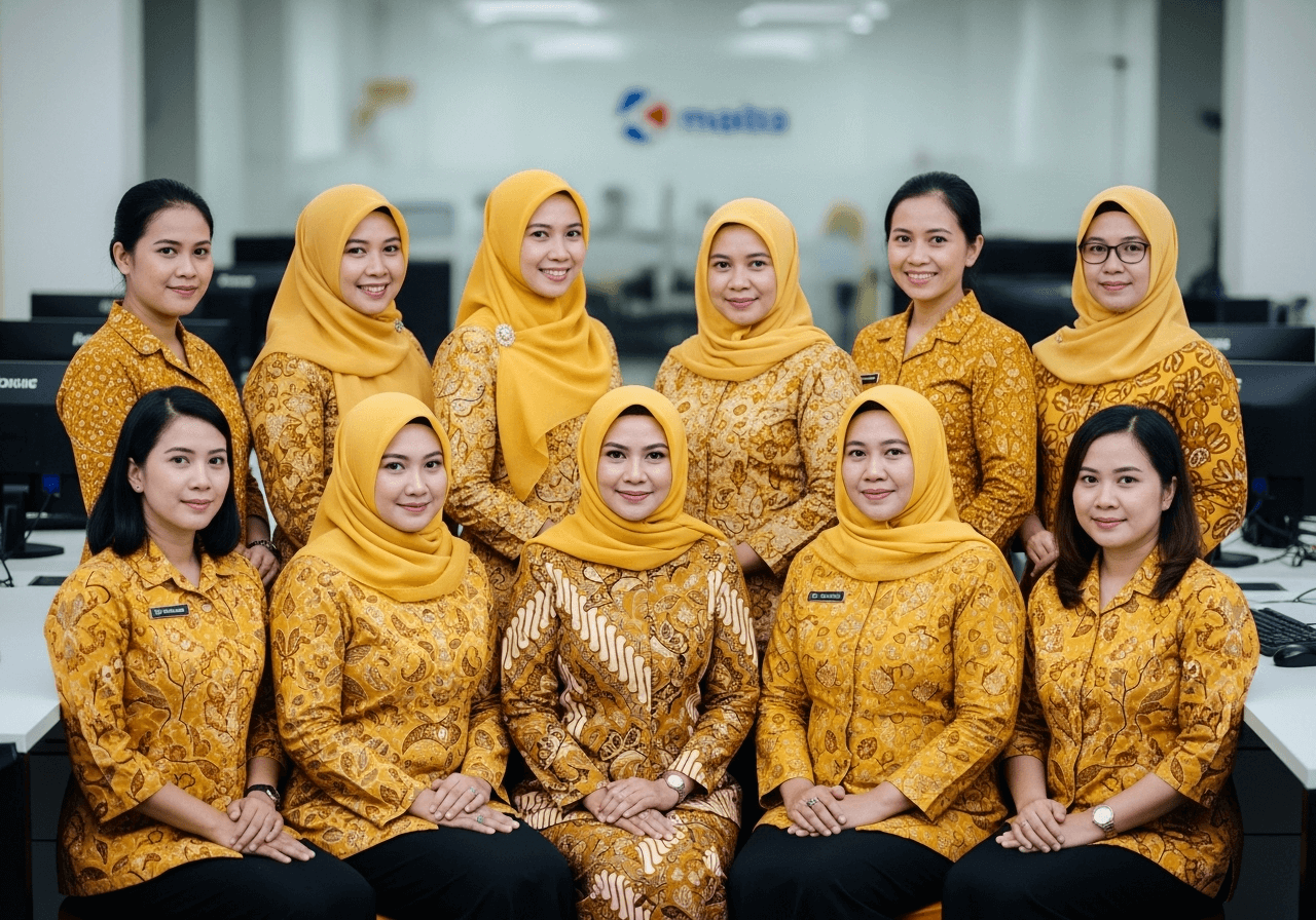 seragam batik warna kuning