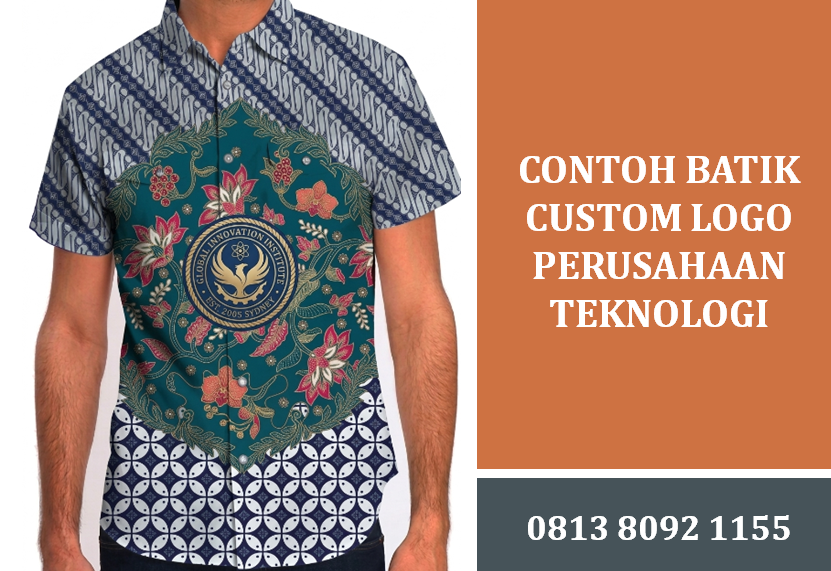 Contoh Batik Custom Logo Perusahaan Teknologi Paling Elegan untuk Identitas Bisnis