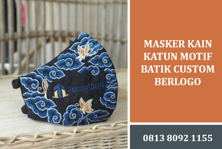Masker Kain Katun Motif Batik Custom Berlogo: Solusi Branding Efektif Perusahaan