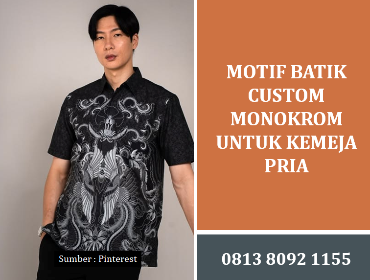 Motif Batik Custom Monokrom untuk Kemeja Pria Solusi Busana Eksekutif Modern