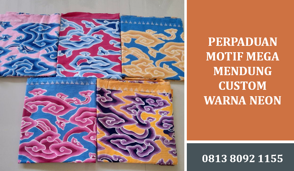 Perpaduan Motif Mega Mendung Custom Warna Neon untuk Tampilan Modern