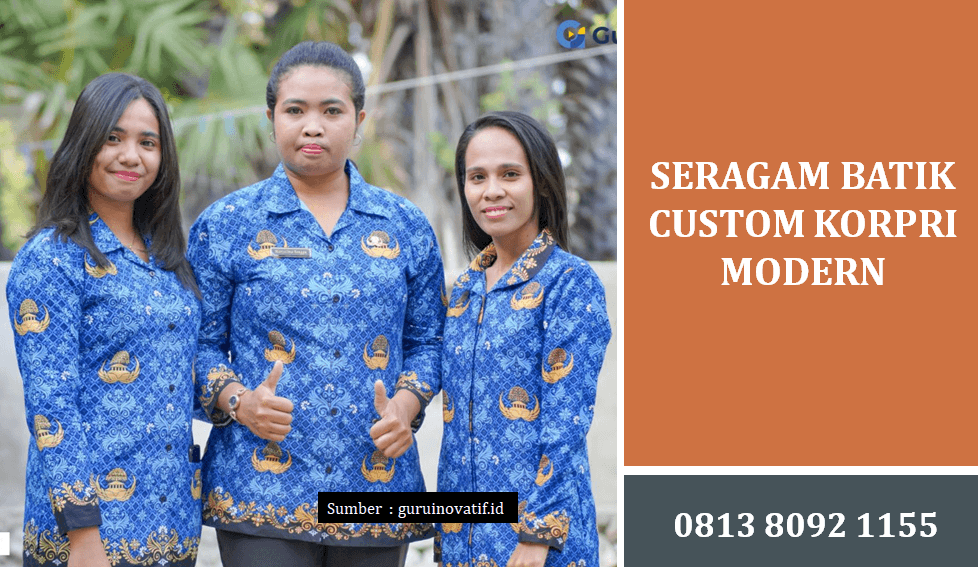 Seragam Batik Custom Korpri Modern Terbaik Untuk Instansi Anda
